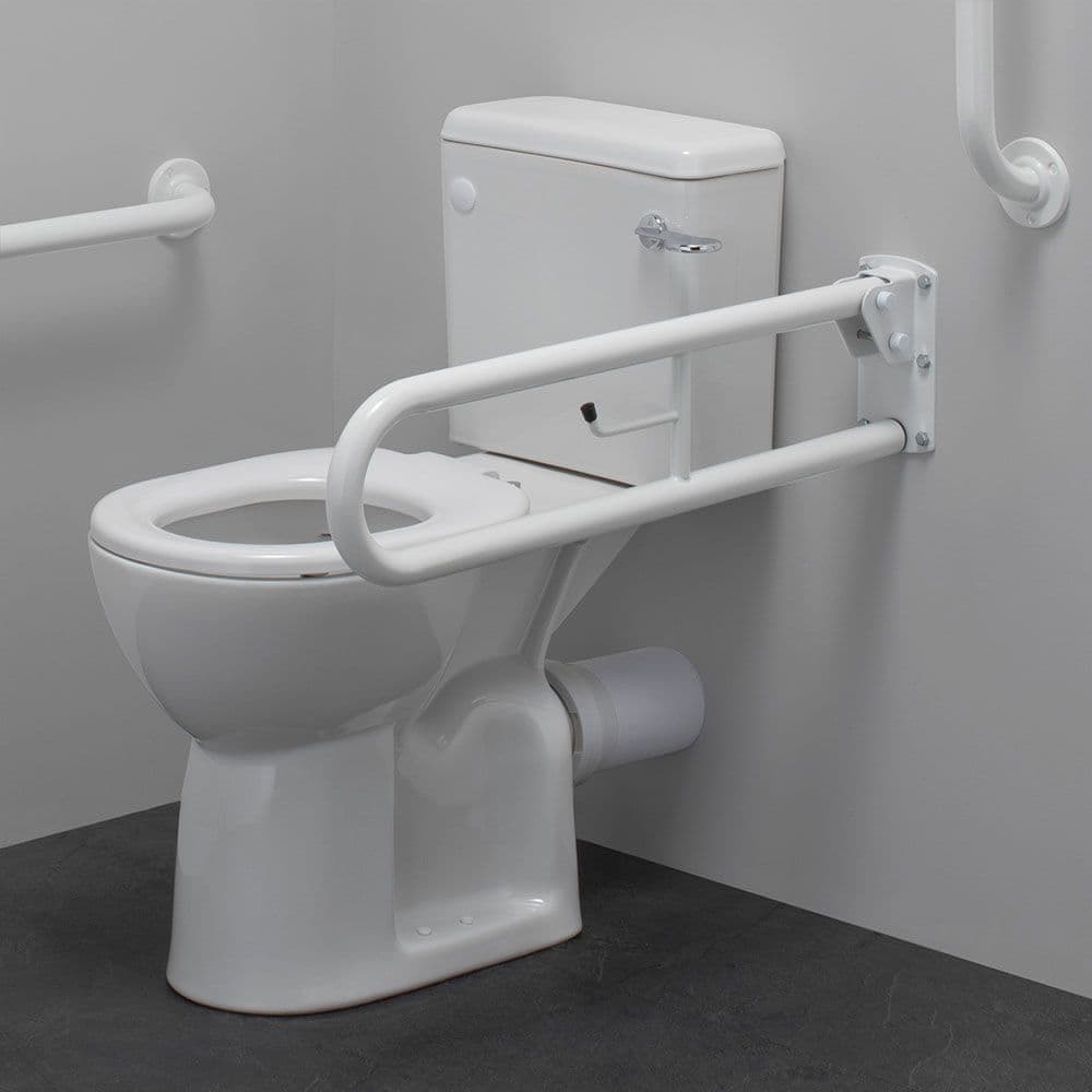 Disabled Wc Budget Close Coupled Disabled Doc M Toilet Pack - White