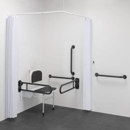 Budget DOC M Disabled Shower Room Pack & Curtains - Grey