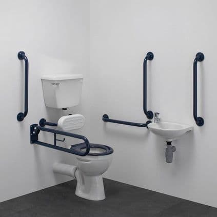 Budget Low Level Disabled Doc M Toilet Pack - Blue