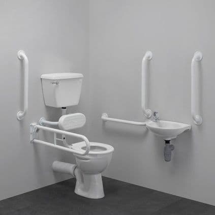 Budget Low Level Disabled Doc M Toilet Pack - White