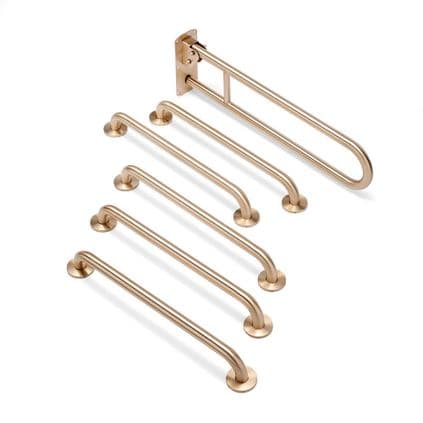 Classic Disabled Toilet Grab Rail Kit - Classic Copper