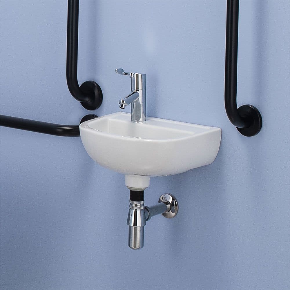 Commercial Close Coupled Disabled Doc M Toilet Pack - Matt Black