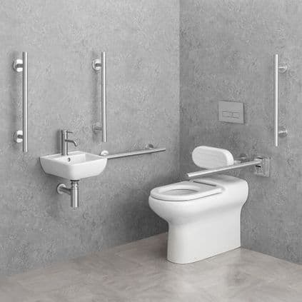Contemporary  Back to Wall Doc M Disabled Toilet Pack