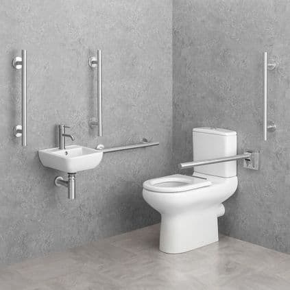 Contemporary Close Coupled Doc M Disabled Toilet Pack