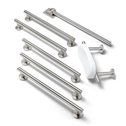 Contemporary Disabled Toilet Grab Rail Kit with Back Rest
