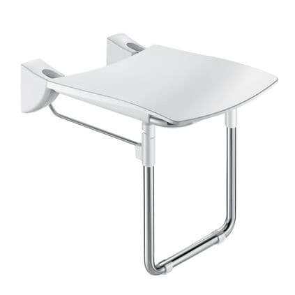 Delabie 510430/510436 Wall-Mounted Comfort Shower Seat with Leg