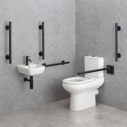 Deluxe (Modern) Close Coupled Doc M Disabled Toilet Pack