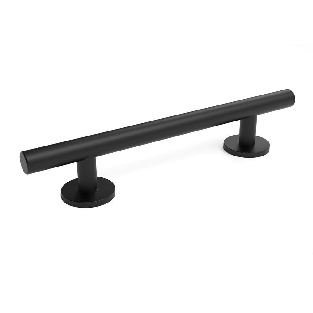 Matt Black Modern Straight Stainless Steel Grab Rail with Concealed ...