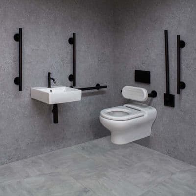 Deluxe (Modern) Wall-Hung Doc M Disabled Toilet Pack