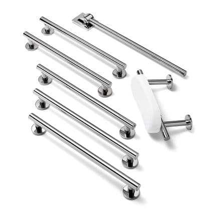 Designer Disabled Toilet Grab Rail Kit with Back Rest