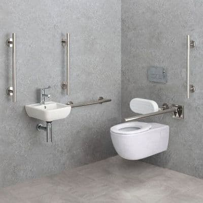 Designer Wall-Hung Doc M Disabled Toilet Pack