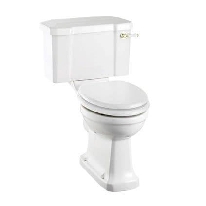 DTUK300 Traditional Raised Height Close Coupled Toilet - Polished Gold