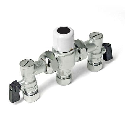 DTUK62 15mm TMV3 Thermostatic Mixing Valve with Service Points