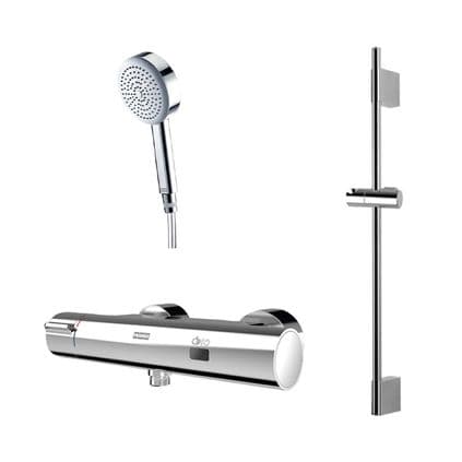 DTUK770 Electronic Wave-On Thermostatic Shower Mixer with Riser Rail & Hand Shower