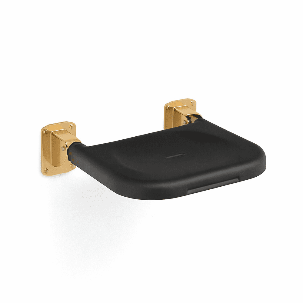 DTUK84 Modern Disabled Shower Seat in Brushed Brass