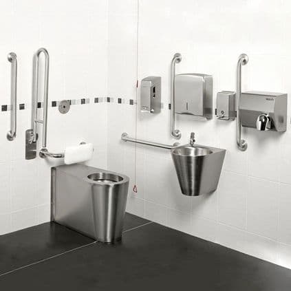 Armourlight Vandal-Resistant Back to Wall Doc M Disabled Toilet Pack