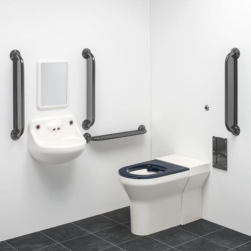 DTUK550 Ligature Resistant Disabled Toilet Grab Rail Kit