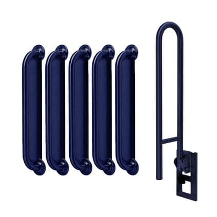 Ligature Resistant Disabled Toilet Grab Rail Kit with Removable Swing Arm