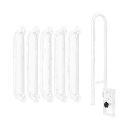 Ligature Resistant Disabled Toilet Grab Rail Kit with Removable Swing Arm