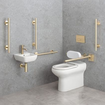 Luxury Back to Wall Doc M Disabled Toilet Pack
