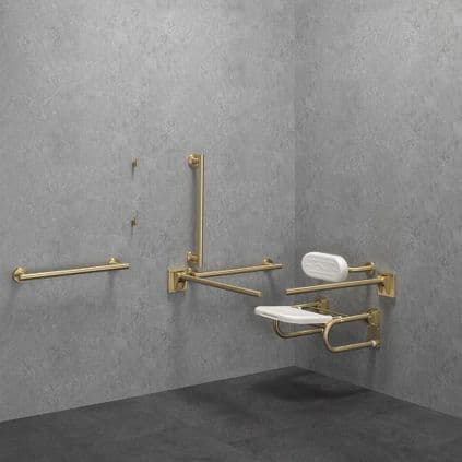 Luxury Doc M Disabled Changing Room Pack - Brushed Brass