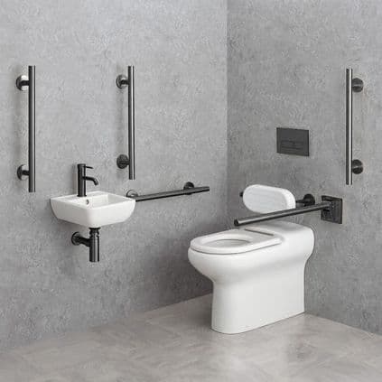 Metro Back-to-Wall Doc M Toilet Packs - Gunmetal