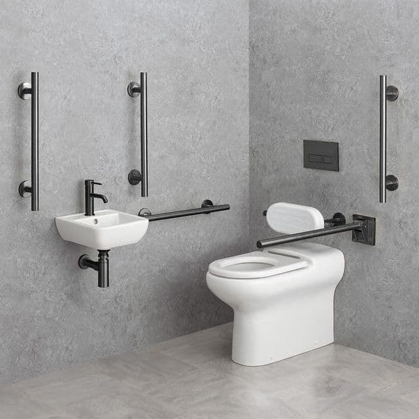 Metro Back-to-Wall Doc M Toilet Packs - Gunmetal