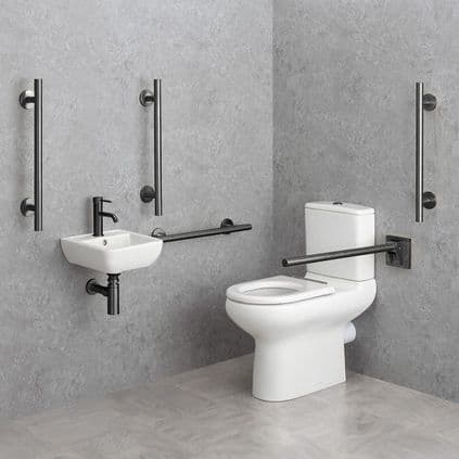 Metro Close-coupled Doc M Toilet Packs - Gunmetal