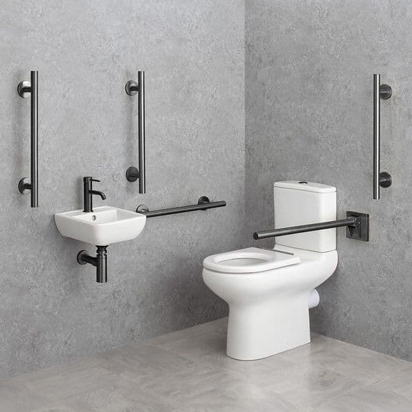 Metro Close-coupled Doc M Toilet Packs - Gunmetal