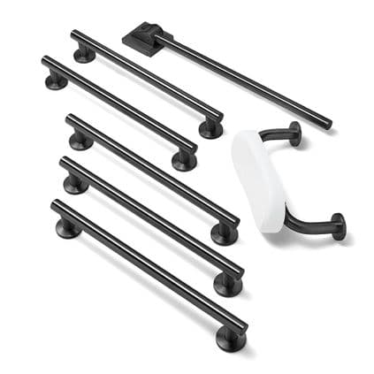 Metro Disabled Toilet Grab Rail Kit with Back Rest