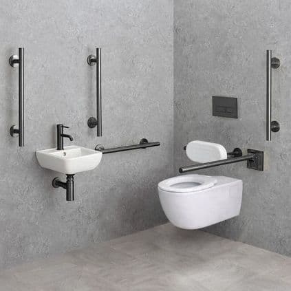 Metro Wall-hung Doc M Toilet Packs - Gunmetal