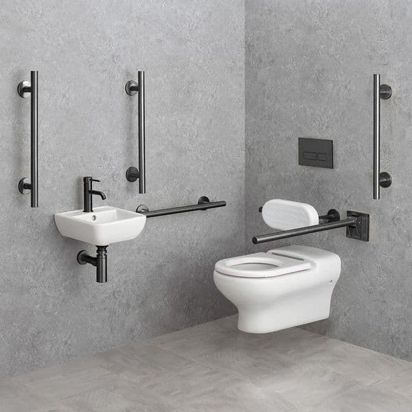 Metro Wall-hung Doc M Toilet Packs - Gunmetal