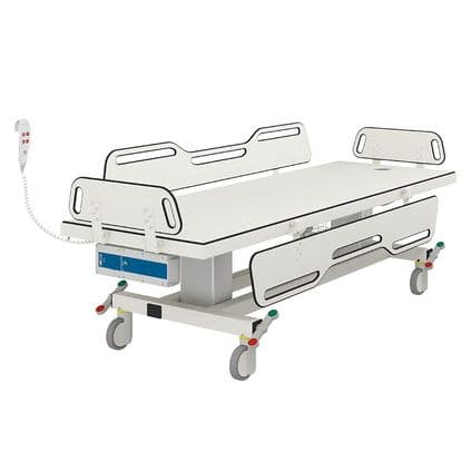 Pressalit MSCT1 Electrically Height-Adjustable 2100mm Shower & Change Trolley