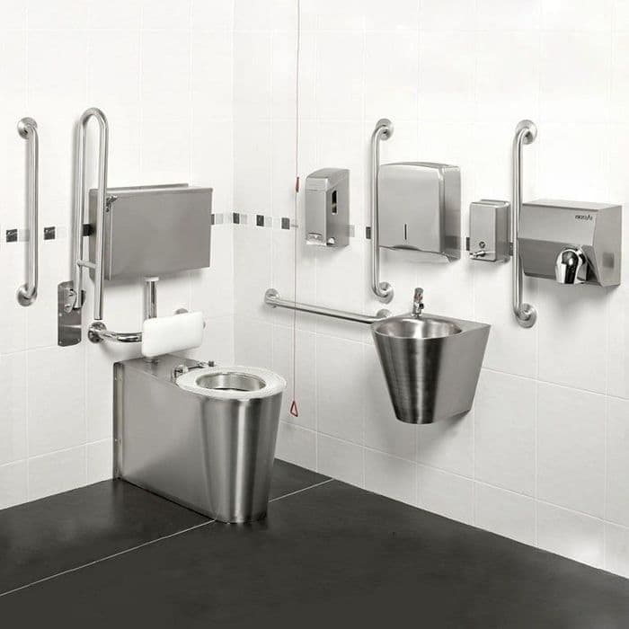 DTUK1621 Armourlight Vandal-Resistant Low Level Doc M Disabled Toilet Pack