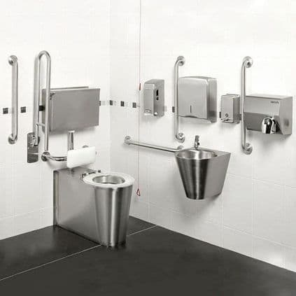 Armourlight Vandal-Resistant Low Level Doc M Disabled Toilet Pack