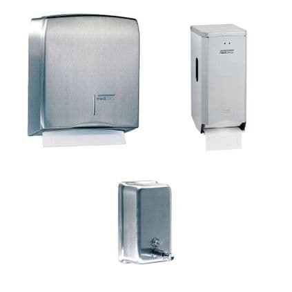 Stainless Steel Disabled Toilet Dispenser Pack