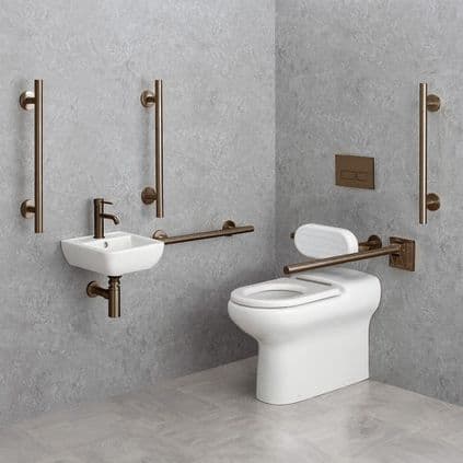 Urban Back-to-wall Doc M Toilet Packs - Brushed Bronze
