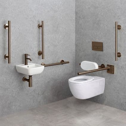 Urban Back-to-wall Doc M Toilet Packs - Brushed Bronze