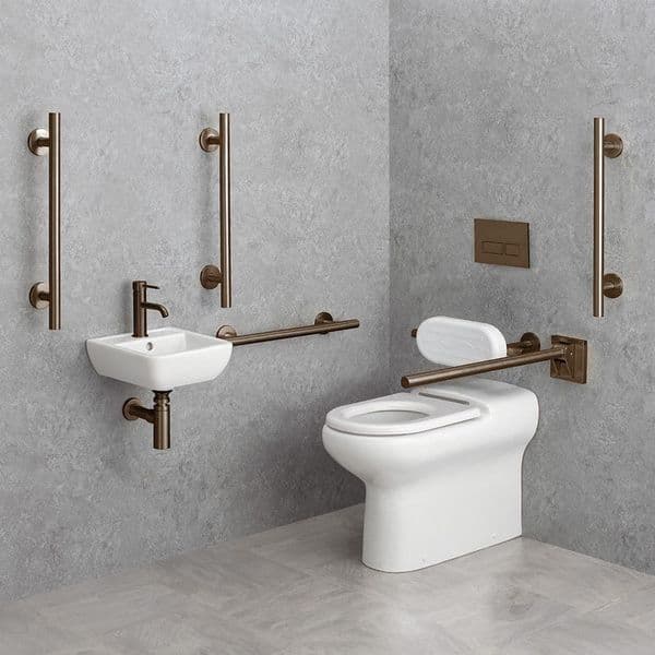 Urban Back-to-wall Doc M Toilet Packs - Brushed Bronze