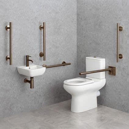 Urban Close-coupled Doc M Toilet Packs - Brushed Bronze
