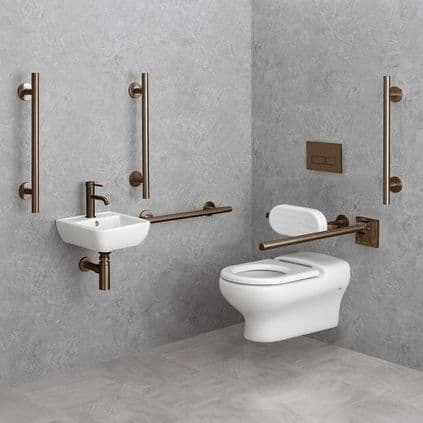 Urban Wall-hung Doc M Toilet Packs - Brushed Bronze
