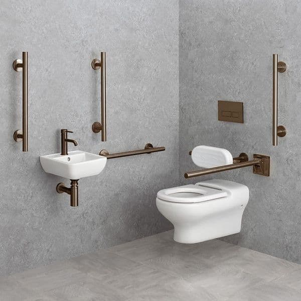 Urban Wall-hung Doc M Toilet Packs - Brushed Bronze