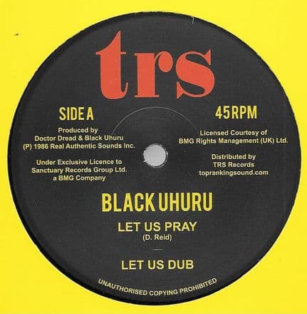 Black Uhuru - Let Us Pray / Let Us Dub / Dread In The Mountain / Dub In The Mountain (TRS) 12