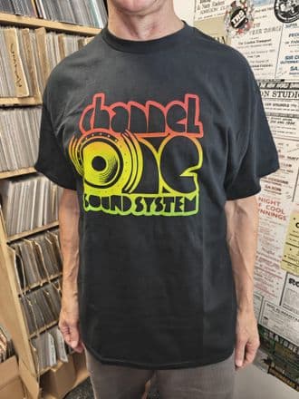 Channel One T-Shirt - Gildan Cotton Black/Multi  (Various sizes)