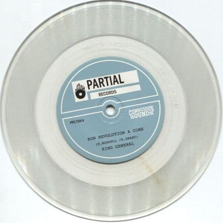 CLEAR VINYL - King General - Run Revolution A Come / Dougie Concious - Dub (Partial Records) 7