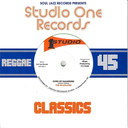COLOUR VINYL: Skatalites - Guns Of Navarone  (Studio One / Soul Jazz) 7