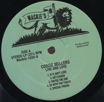 Coozie Mellers - Live And Love (Wackies/DKR) LP