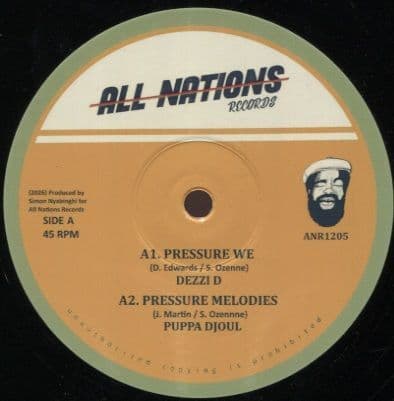 Dezzi D - Pressure We / Version / Afrikan Simba - Fluttering eyes / Version (All Nations Record) 12