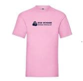 Dub Vendor Reggae Specialist Relaxed T-Shirt - Long Logo - Pink  / Navy in Various Sizes