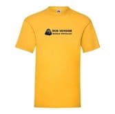 Dub Vendor Reggae Specialist T-Shirt - Long Logo - Yellow / Navy in Various Sizes